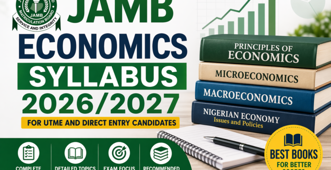 JAMB Economics Syllabus 2026/2027 and Textbooks