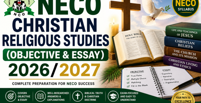 NECO Further Mathematics Answers (Objective & Essay) 2026/2027